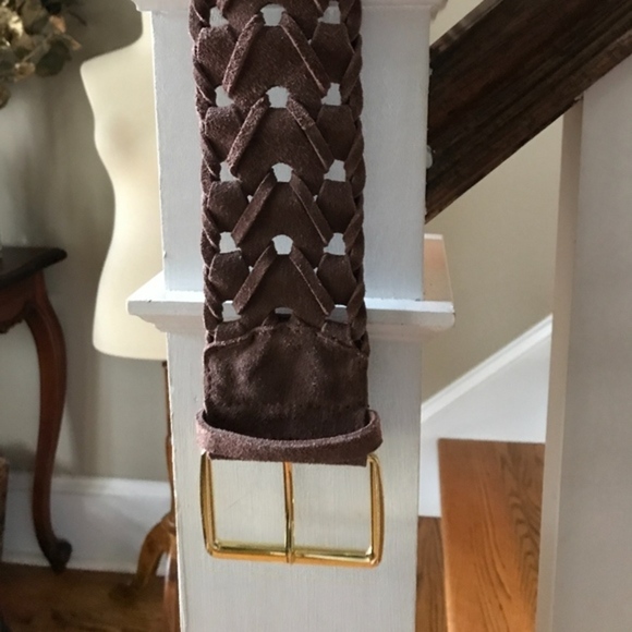 NWOT Anthropologie Linea Pelle Watson Suede Brown  Belt 39\